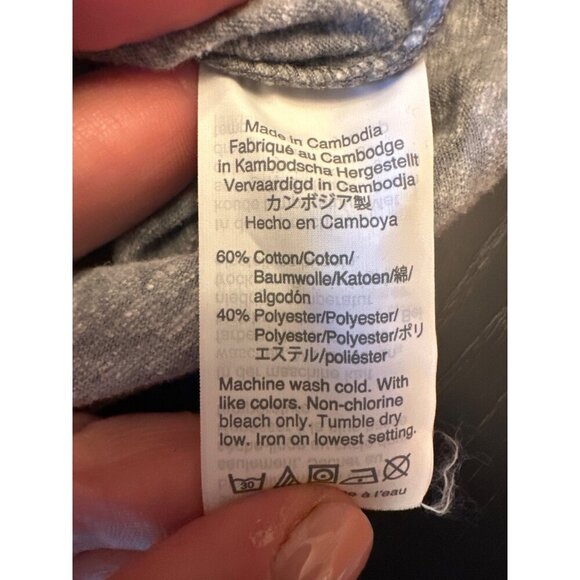 Crewcuts Gray Long-Sleeve Polo Shirt Size 14 Cotton/Poly Blend Kids - Picture 3 of 4